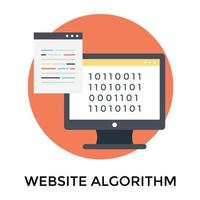 Trendy Website Algorithm vector