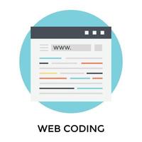 Trendy Web Coding vector