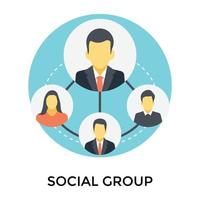 Trendy Social Group vector