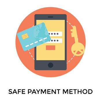 método de pago seguro vector