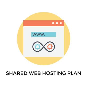 Shared Web Hosting vector