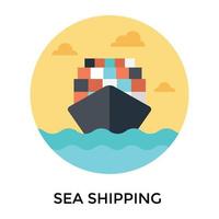 Trendy Sea Shipping vector