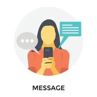 Trendy Message Concepts vector