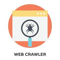 Trendy Web Crawler vector