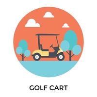 Trendy Golf cart vector