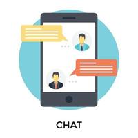 Trendy Chat Concepts vector