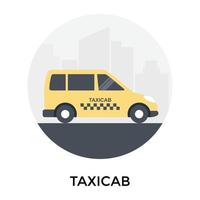 Trendy Taxi Cab vector