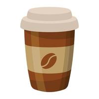 Coffee Disposable Glass vector