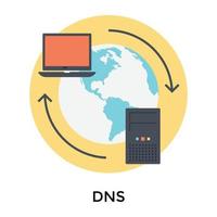 Trendy DNS Concepts vector