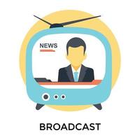 Trendy Broadcast Concepts vector