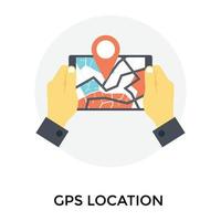 Trendy Mobile GPS vector