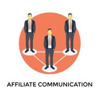 Trendy Affiliate Communication vector