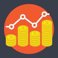 Trendy Profit Graph vector