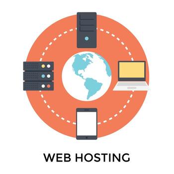 alojamiento web de moda vector