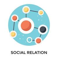 Trendy Social Relations vector