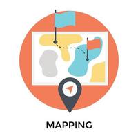 Trendy Mapping Concepts vector