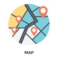 Trendy Navigation Map vector