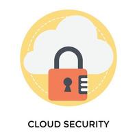 Trendy  Cloud Encryption vector