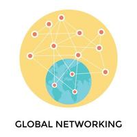Trendy Global Networking vector