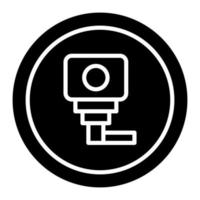 Speed Camera Glyph Icon vector