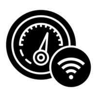 Smart Meter Glyph Icon vector