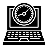 Working Time Glyph Icon vector