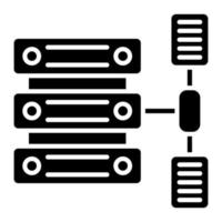 Data Transformation Glyph Icon vector