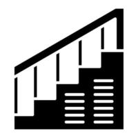 icono de glifo de escalera vector