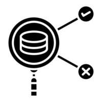 Decision Intelligence Glyph Icon vector