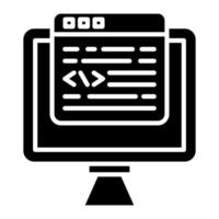 Programmer Glyph Icon vector