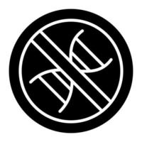 No Gmo Glyph Icon vector