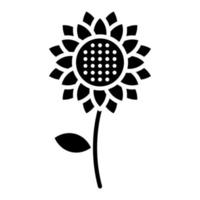 Sunflower Glyph Icon vector