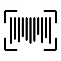 Barcode Glyph Icon vector