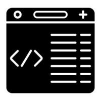 Programming Glyph Icon vector