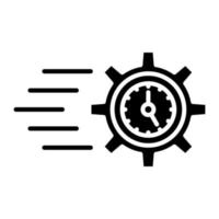 Time Management Glyph Icon vector