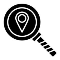 icono de glifo de búsqueda de ubicación vector