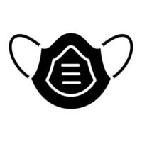Dust Mask Glyph Icon vector