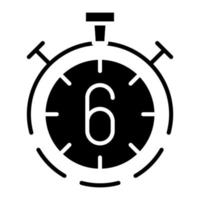 Countdown Glyph Icon vector