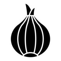 Onion Glyph Icon vector