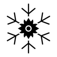 Snowflake Glyph Icon vector