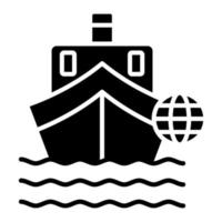 Domestic Shipping Glyph Icon vector