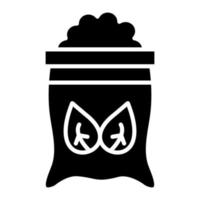 Fertilizer Glyph Icon vector