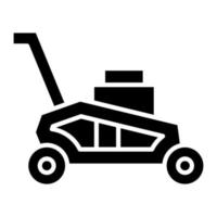 Lawn Mower Glyph Icon vector