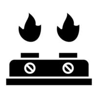 Burner Glyph Icon vector