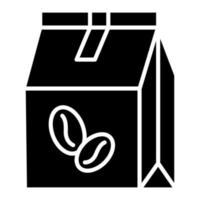 Coffee Bag Glyph Icon vector