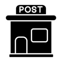 Post Office Glyph Icon vector