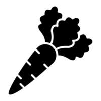 Carrot Glyph Icon vector