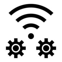 Smart Setting Glyph Icon vector