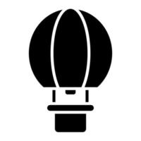 Hot Air Balloon Glyph Icon vector