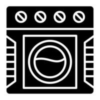 Washing Machine Glyph Icon vector